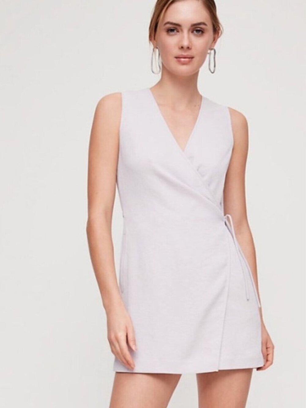 Aritzia Babaton Sigge Wrap-Front Romper Lilac Fog Size 0